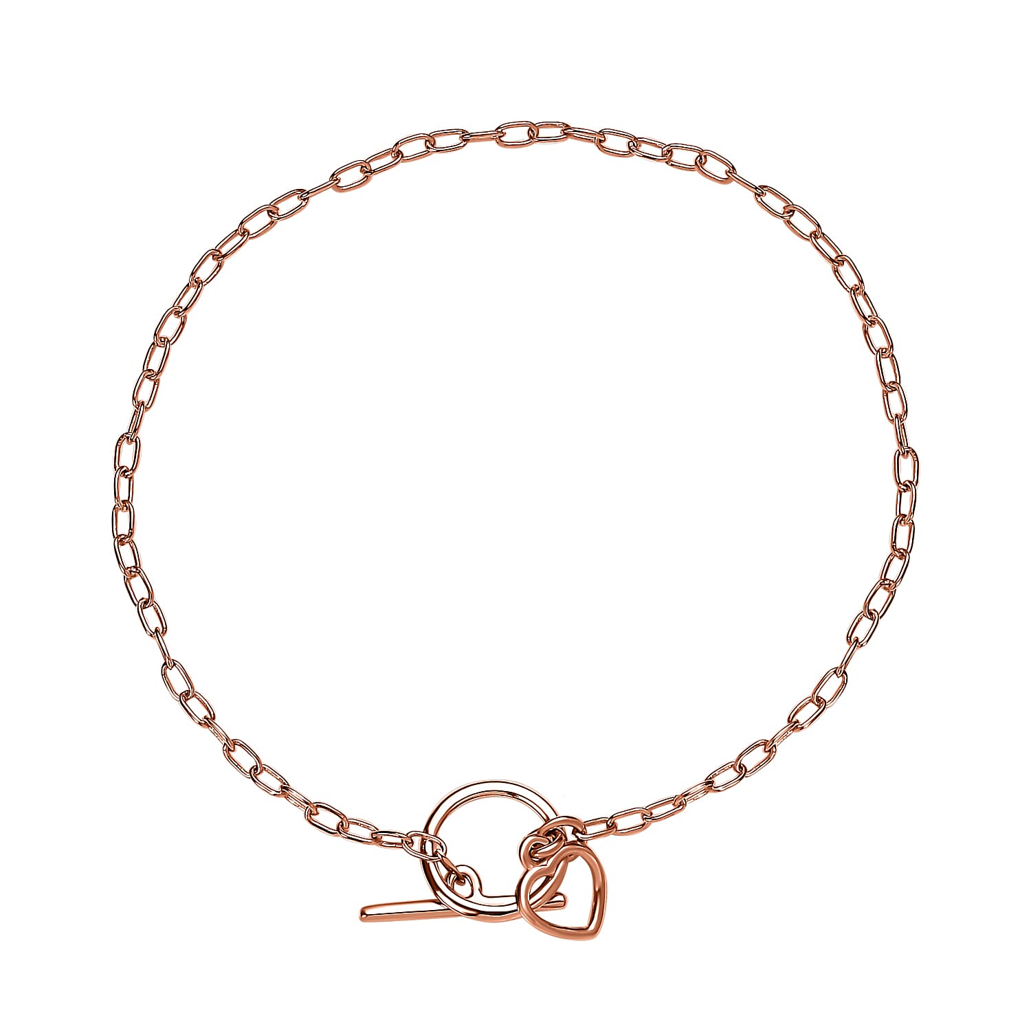 14K Rose Gold Overlay Sterling Silver Bracelet (Size - 7.5) 7533042 0
