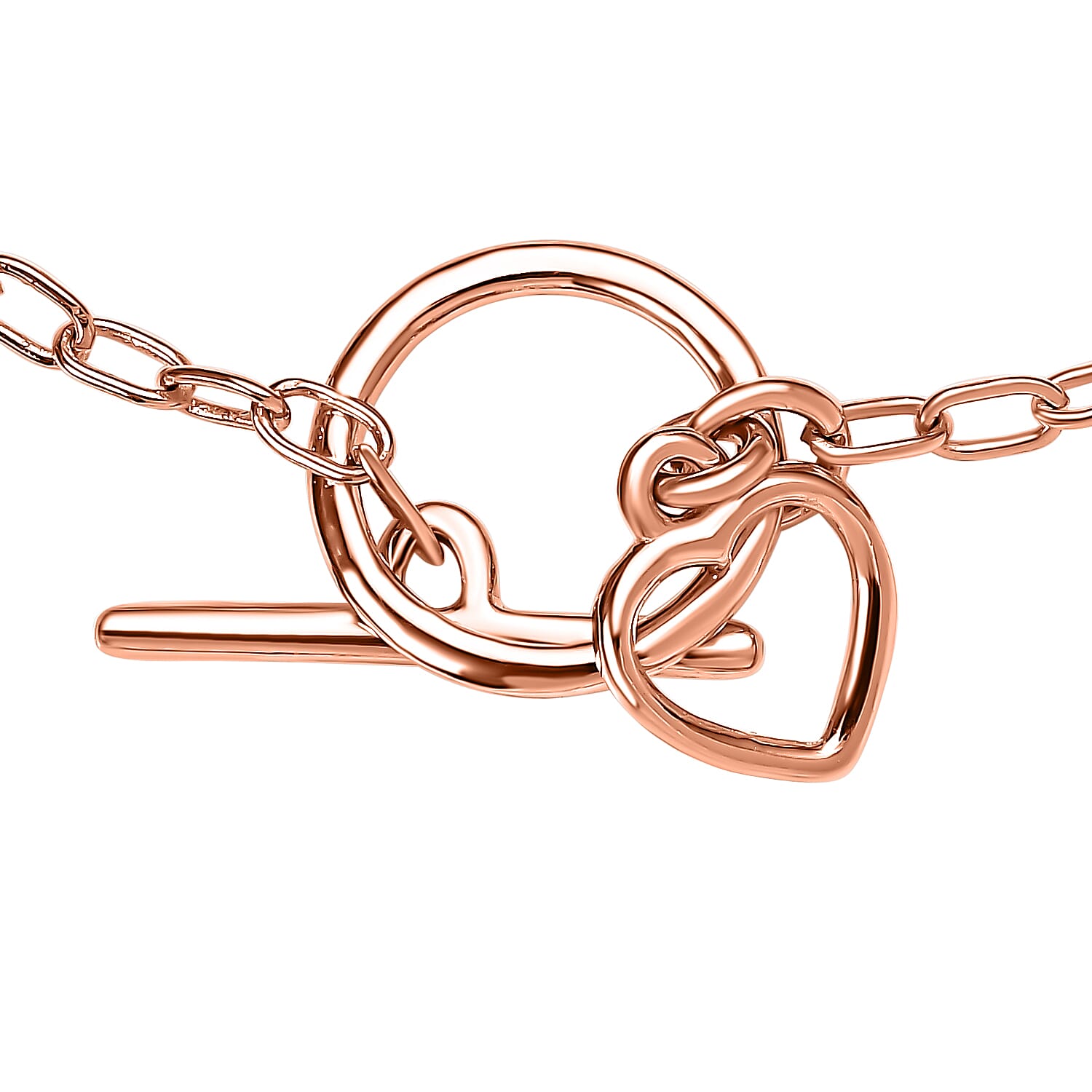 14K Rose Gold Overlay Sterling Silver Bracelet (Size - 7.5) 7533042 4