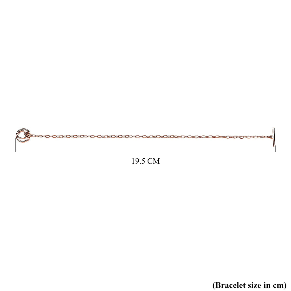 14K Rose Gold Overlay Sterling Silver Bracelet (Size - 7.5) 7533042 5