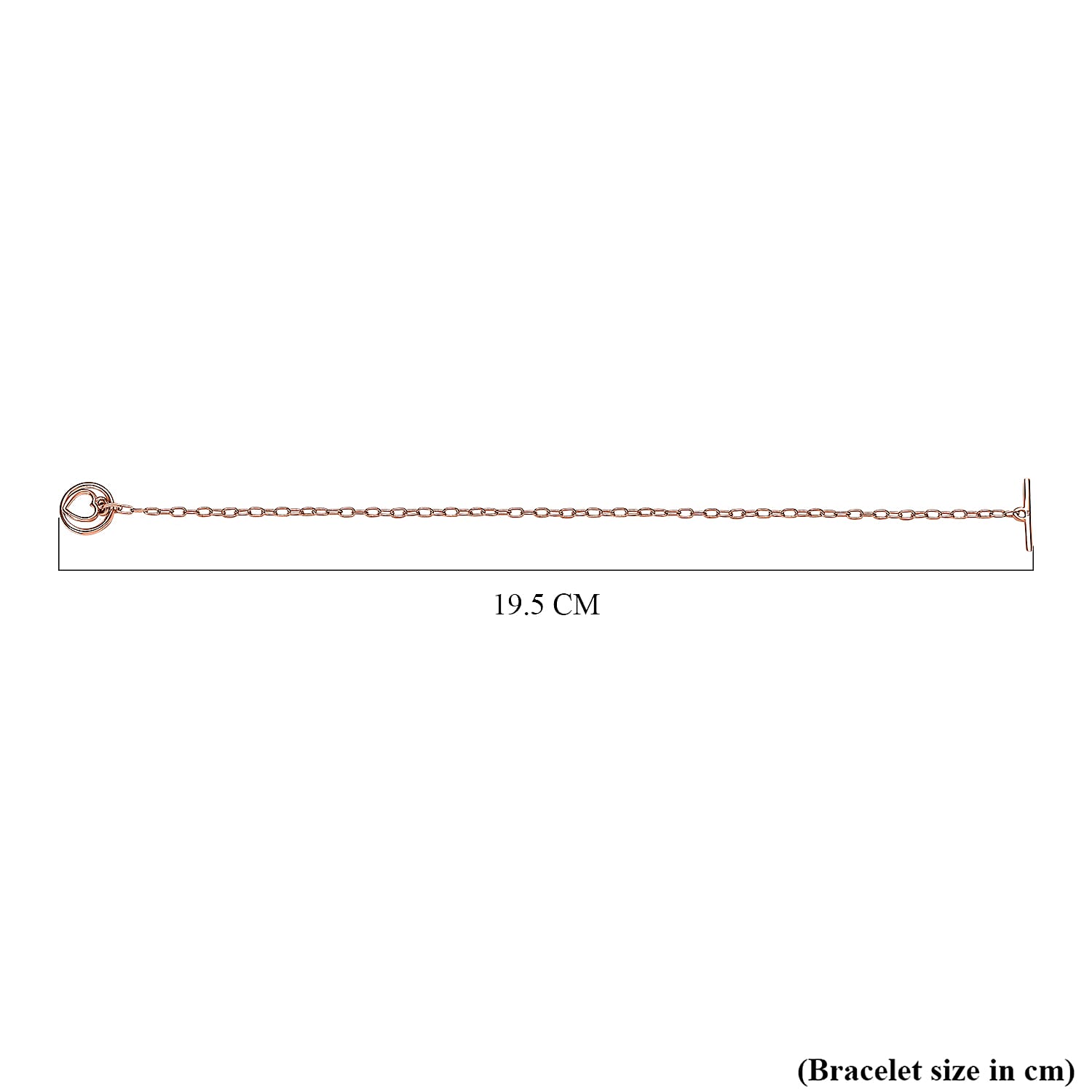 14K Rose Gold Overlay Sterling Silver Bracelet (Size - 7.5) 7533042 5