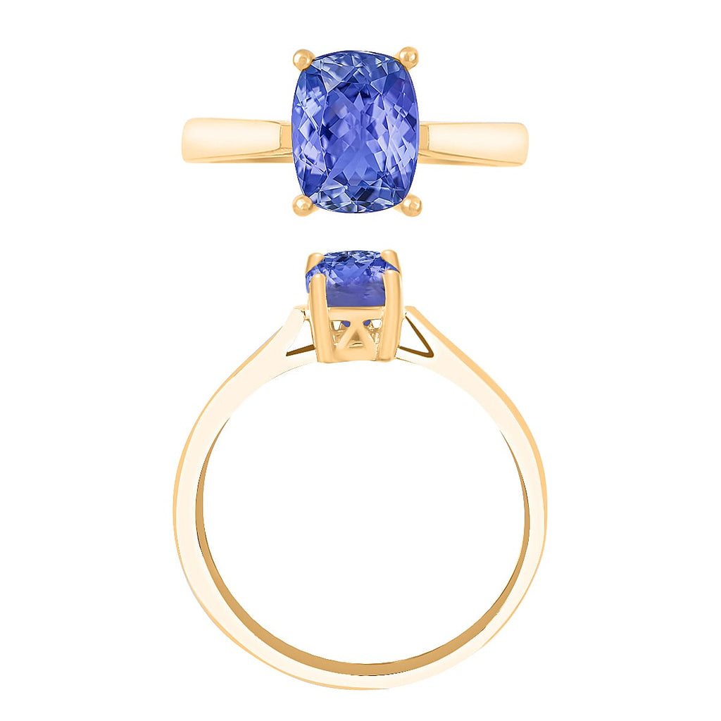 14K Rose Gold  AA   Tanzanite  Ring 1.40 ct,  Gold Wt. 4 Gms  1.400  Ct.