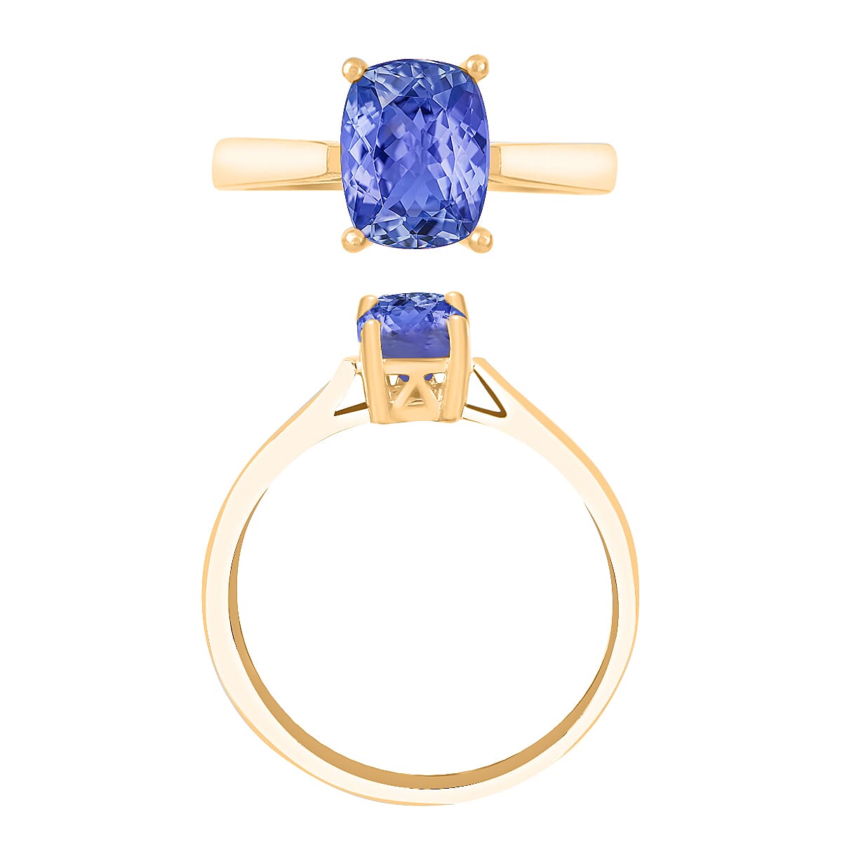14K Rose Gold  AA   Tanzanite  Ring 1.40 ct,  Gold Wt. 4 Gms  1.400  Ct. 7719633 3