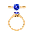 14K Rose Gold  AA   Tanzanite  Ring 1.45 ct,  Gold Wt. 4 Gms  1.450  Ct.