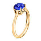 14K Rose Gold  AA   Tanzanite  Ring 1.45 ct,  Gold Wt. 4 Gms  1.450  Ct.