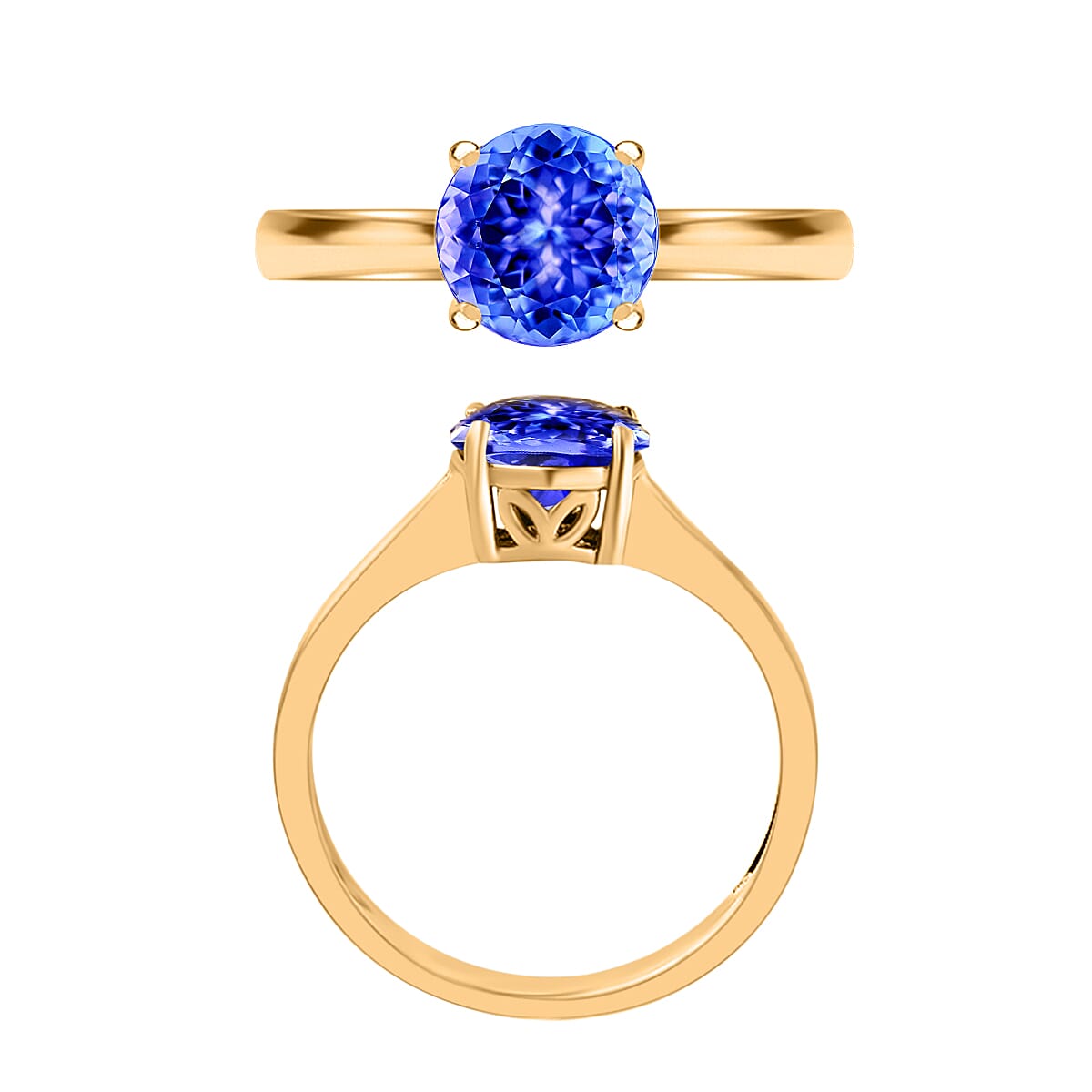 14K Rose Gold AA Tanzanite Solitaire Ring 1.45 ct. 7718191 3