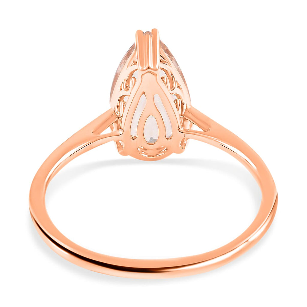14K Rose Gold AAA Marropino Morganite Solitaire Ring 2.51 Ct
