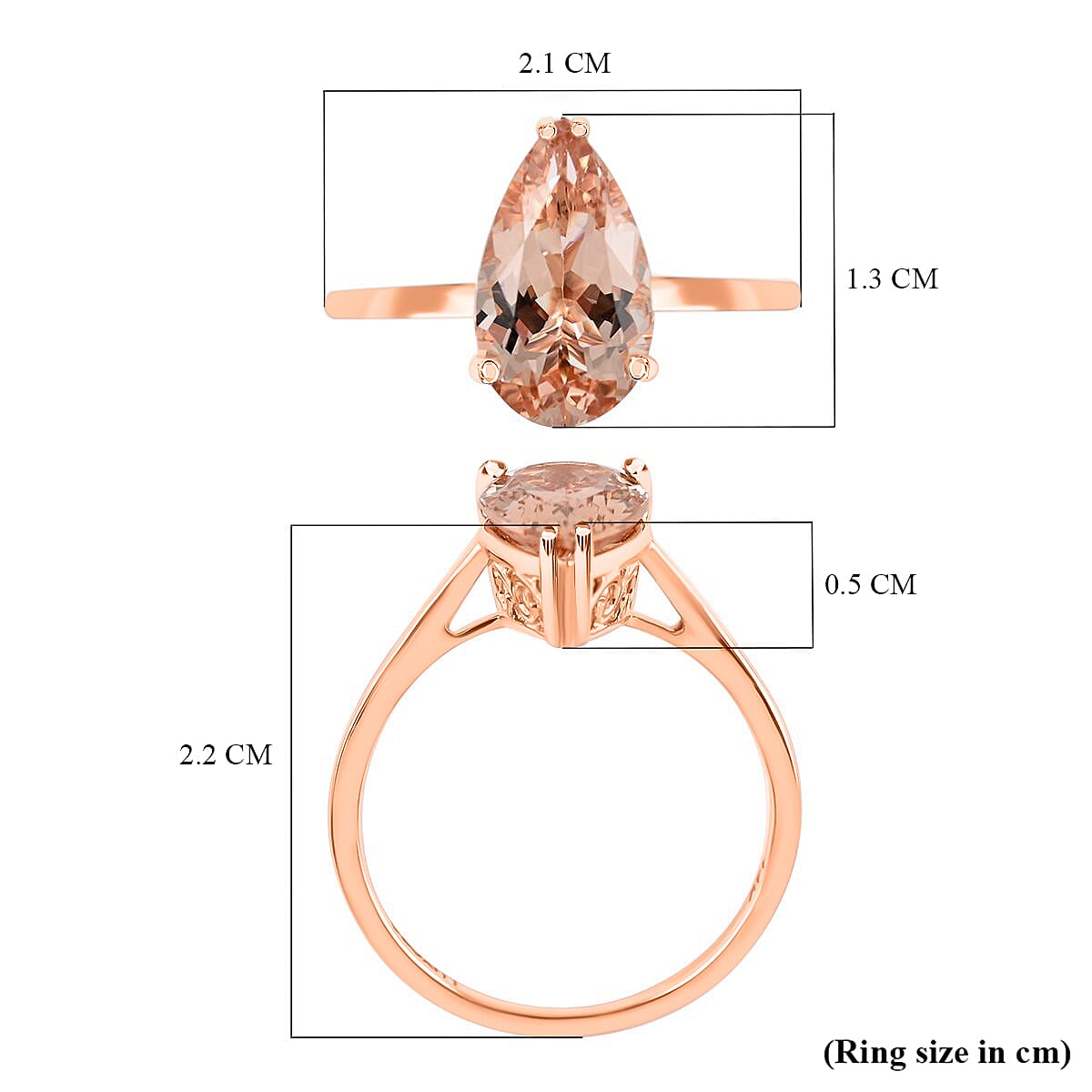 Certified and Appraised 14K Rose Gold AAA Marropino Morganite Solitaire Ring 2.15 ct. 6304369 15