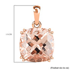 14K Rose Gold  AAA   Morganite  Pendant 5.05 ct,  Gold Wt. 1.22 Gms  5.050  Ct.