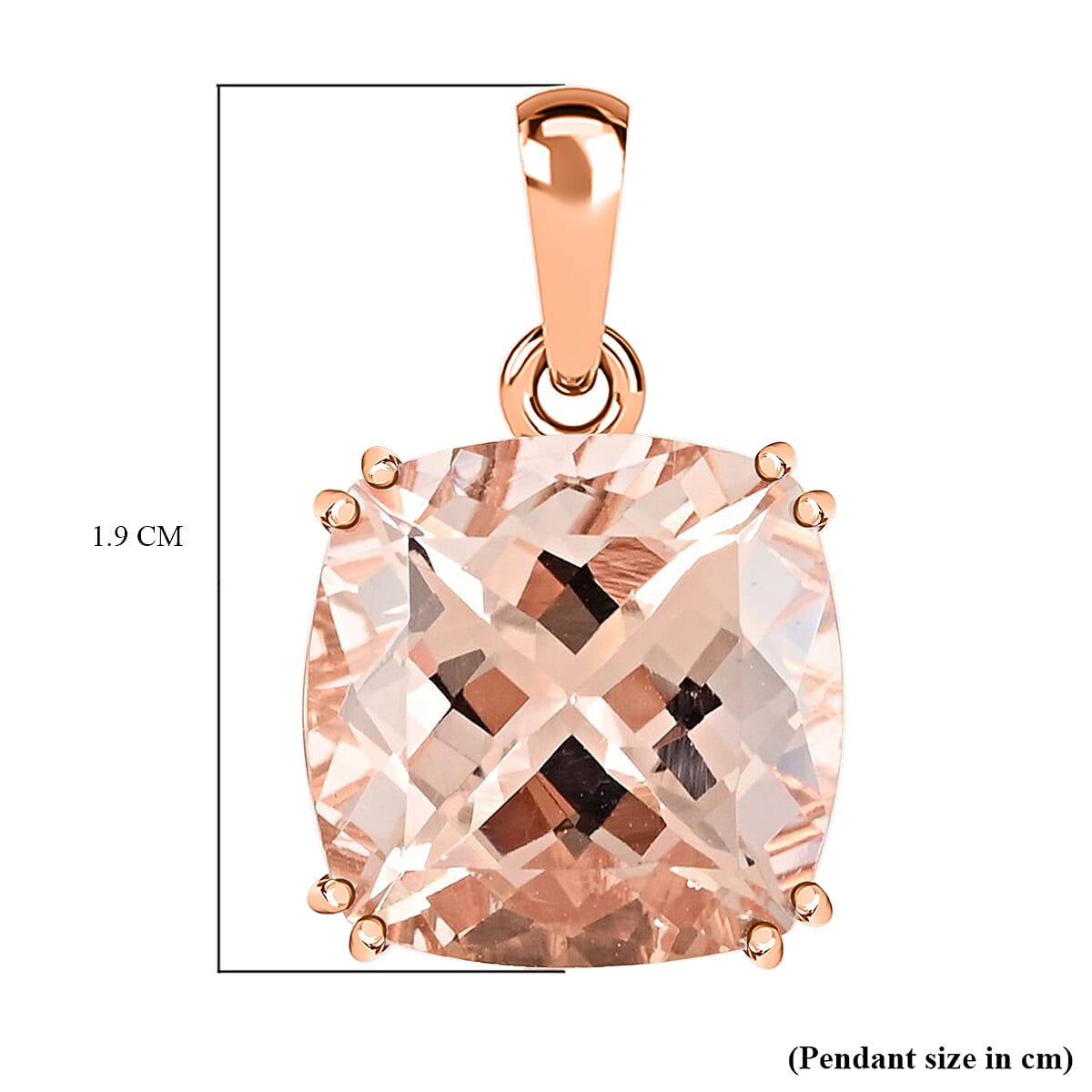 Certified and Appraised 14K Rose Gold AAA Marropino Morganite Solitaire Pendant 5.05 ct. 7158692 6