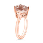 14K Rose Gold  AAA   Morganite  Solitaire Ring 2.60 ct,  Gold Wt. 4 Gms  2.600  Ct.