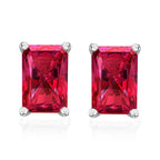 14K Rose Gold  AAA   Rubellite  Solitaire Stud Push Post Earring 1.22 ct,  Gold Wt. 1.5 Gms  1.220  Ct.