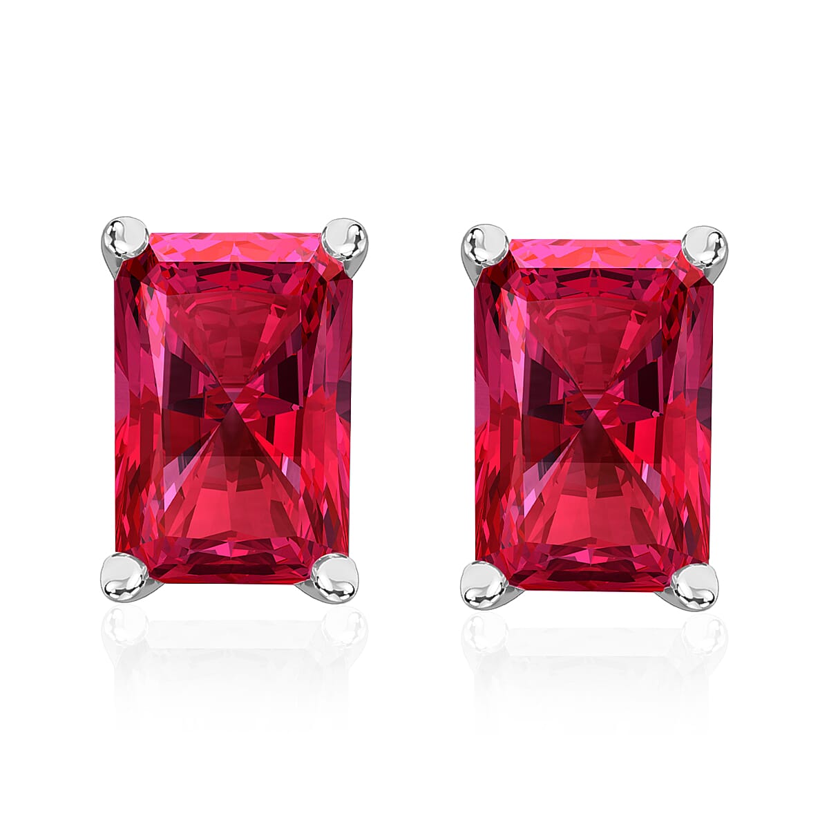 14K Rose Gold AAA Rubellite Solitaire Stud Push Post Earring in Gold Wt. 1.5 grams, 1.220 Ct 8000569 0