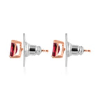 14K Rose Gold  AAA   Rubellite  Solitaire Stud Push Post Earring 1.26 ct,  Gold Wt. 1.5 Gms  1.260  Ct.