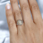 14K Rose Gold Certified Natural Yellow and Champagne Diamond I1-I2) Ring 1.00 Ct.