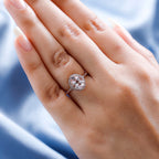 14K Rose Gold Pink Morganite & Pink Diamond Ring 2.05