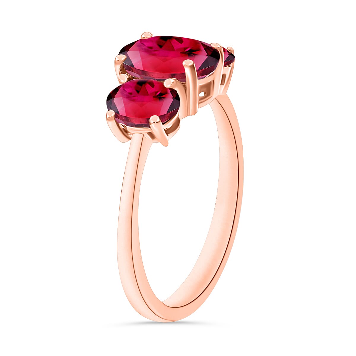 14K Rose Gold Rubellite 3 Stone Ring in Gold Wt. 4 grams, 2.60 Ct 8007027 3