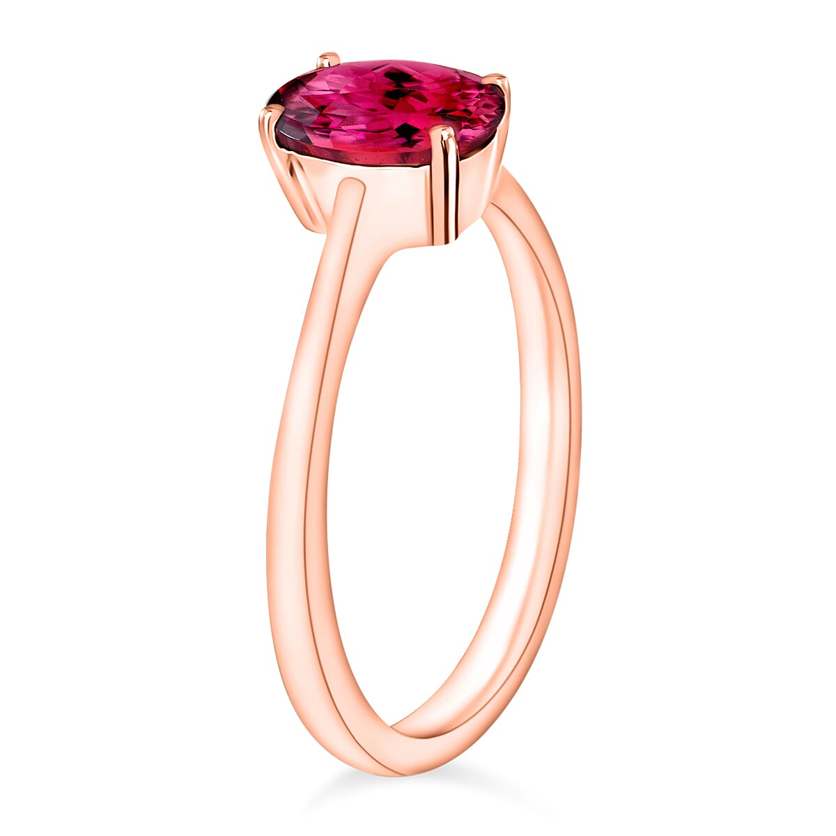 14K Rose Gold Rubellite Solitaire Ring in Gold Wt. 4 grams, 1.30 Ct 8000734 2