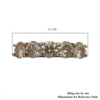 14K Rose Gold SGL Certified Natural Champagne Diamond (I1-I2) 5 Stone Ring 1.00 Ct