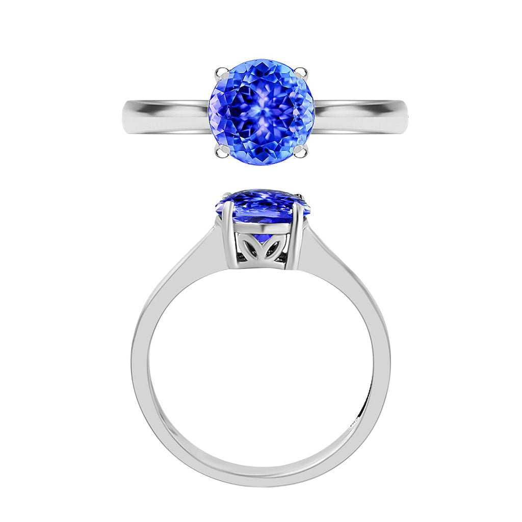 14K W Gold  AA   Tanzanite  Ring 1.45 ct,  Gold Wt. 4 Gms  1.450  Ct.