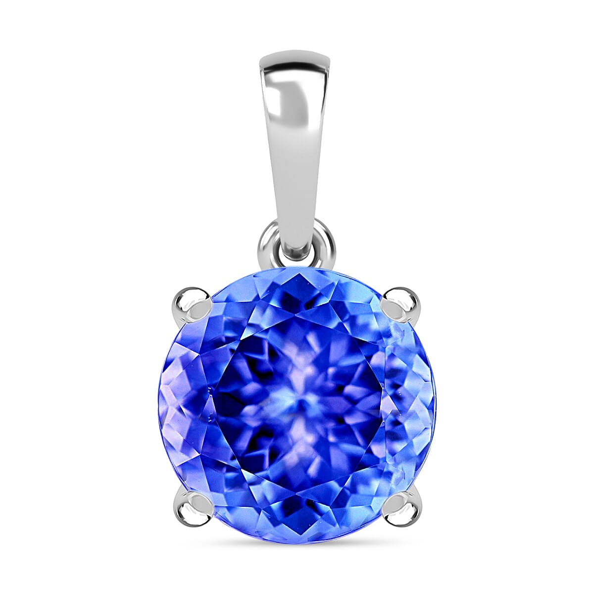 14K White Gold AA Tanzanite Solitaire Pendant 3.90 ct. 8000061 0