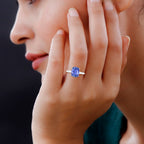 14K W Gold  AA   Tanzanite  Solitaire Ring 5.00 ct,  Gold Wt. 4 Gms  5.000  Ct.