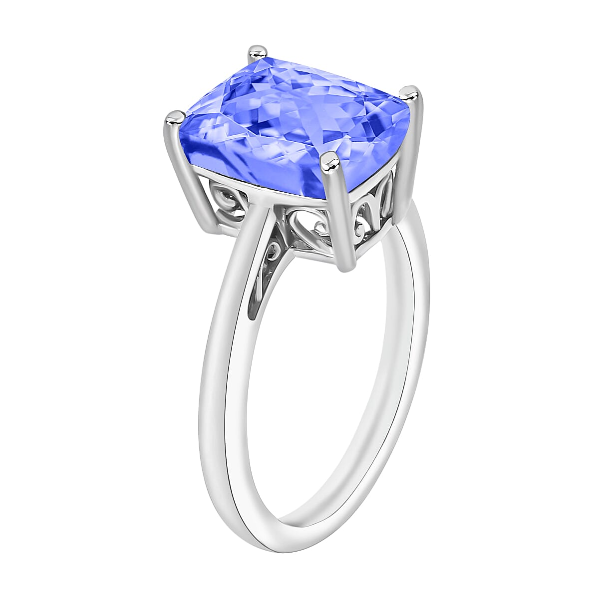 14K White Gold AA Tanzanite Solitaire Ring, 5 Ct 8009696 2