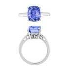 14K W Gold  AA   Tanzanite  Solitaire Ring 5.00 ct,  Gold Wt. 4 Gms  5.000  Ct.