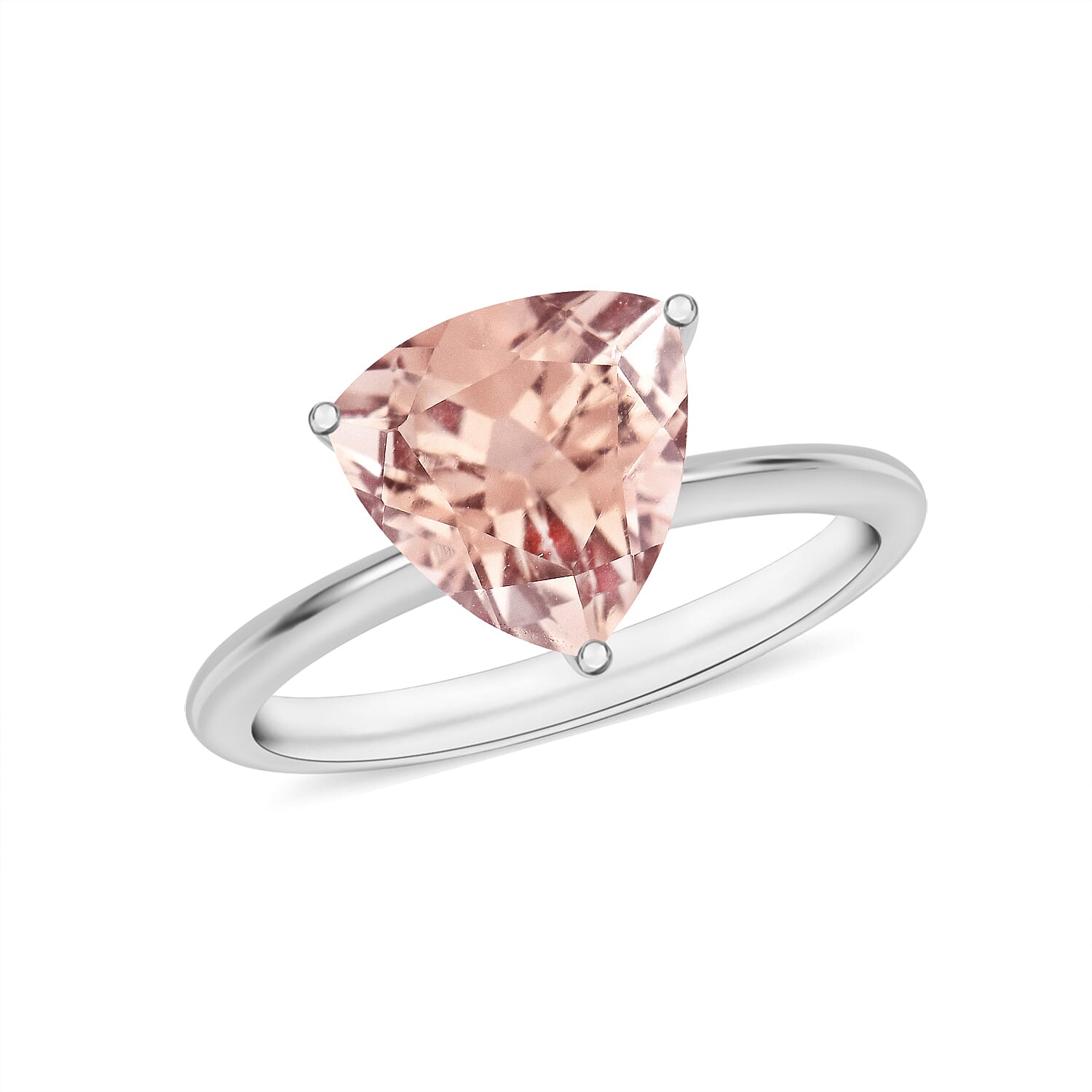 14K White Gold AAA Morganite Ring in Gold Wt. 4 grams, 1.30 Ct 7719105 0