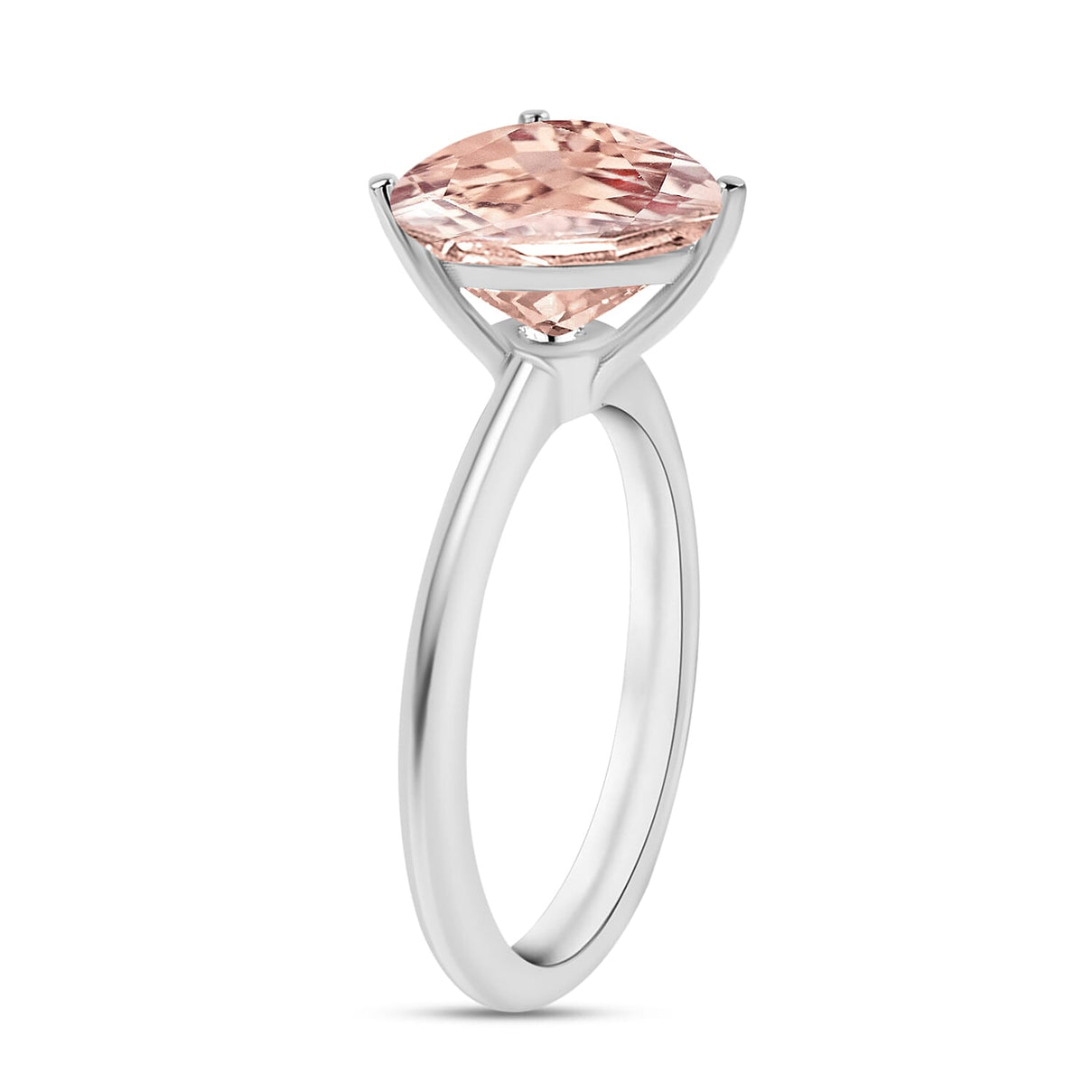 14K White Gold AAA Morganite Ring in Gold Wt. 4 grams, 1.30 Ct 7719105 2
