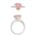 14K W Gold  AAA   Morganite  Ring 1.30 ct,  Gold Wt. 4 Gms  1.300  Ct.
