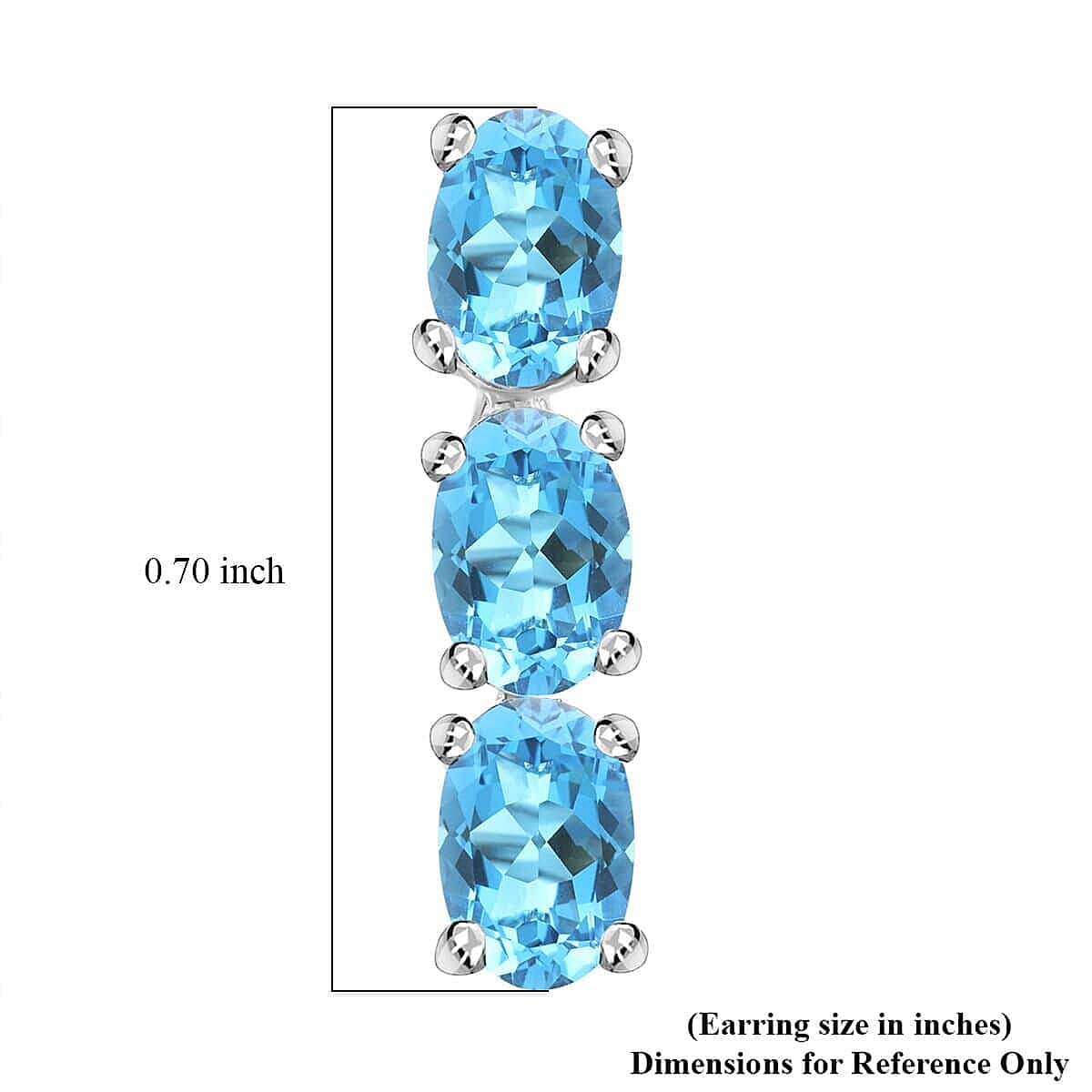 Certified &amp; Appraised LOXORO AAA Santamaria Aquamarine Trilogy Drop Earrings in 14K White Gold 2.4 Ct. 7808549 4