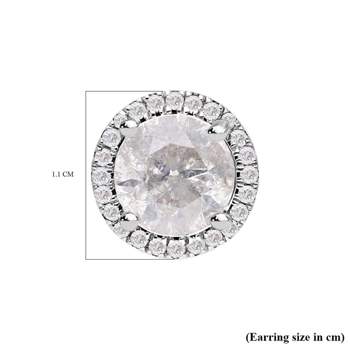Certified and Appraised SGL 14K White Gold Diamond (I1-I2-G-H) Earrings 3.60 Ct 7553504 5