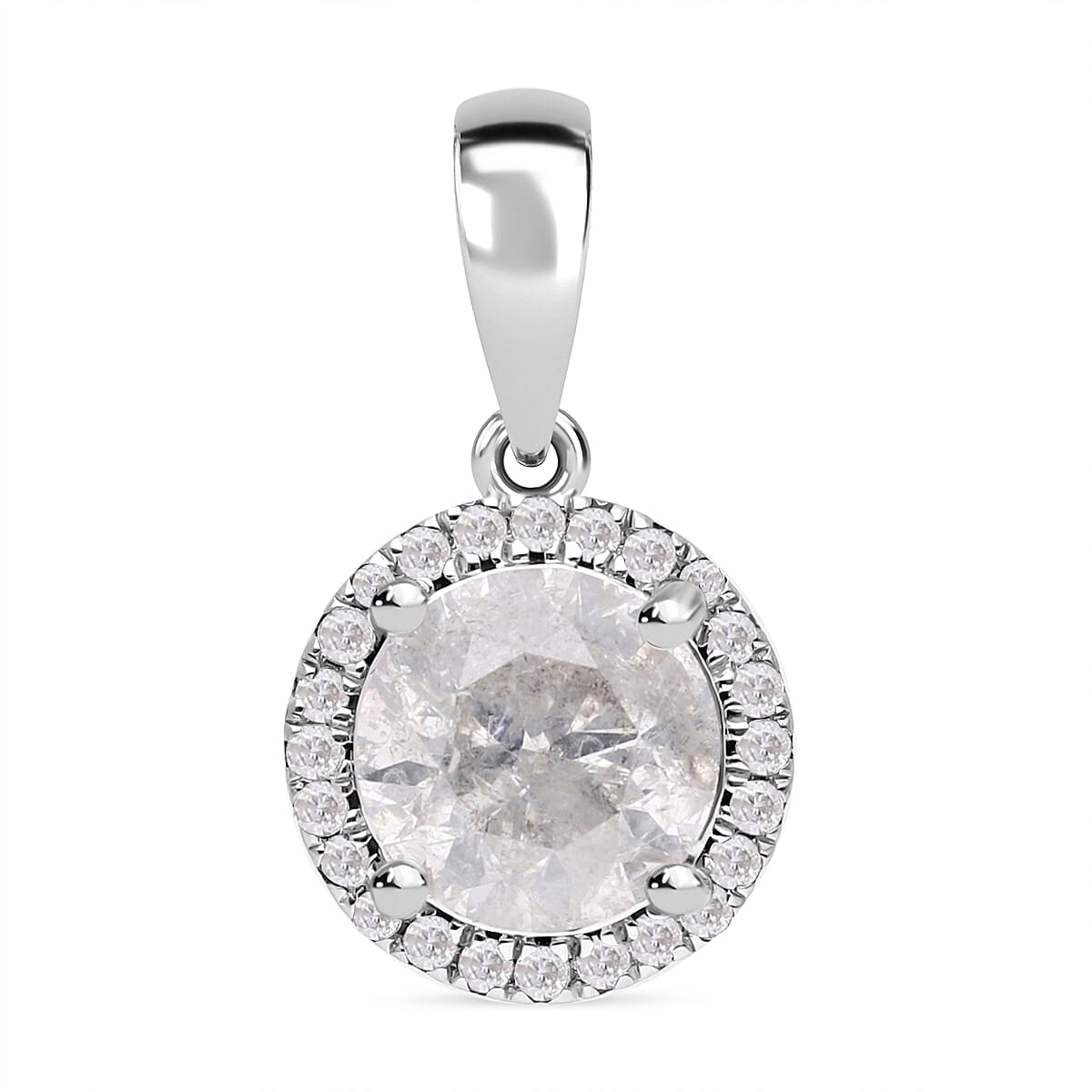 First Time Ever - 14K White Gold Certified and Appraised SGL Diamond (I1-I2-G-H) Pendant  2.00 Ct 7553130 0