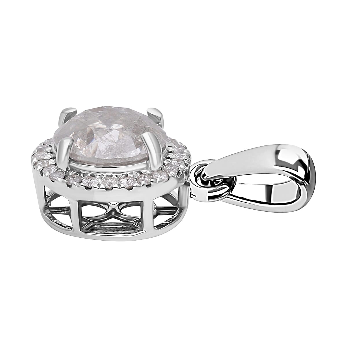 First Time Ever - 14K White Gold Certified and Appraised SGL Diamond (I1-I2-G-H) Pendant  2.00 Ct 7553130 4