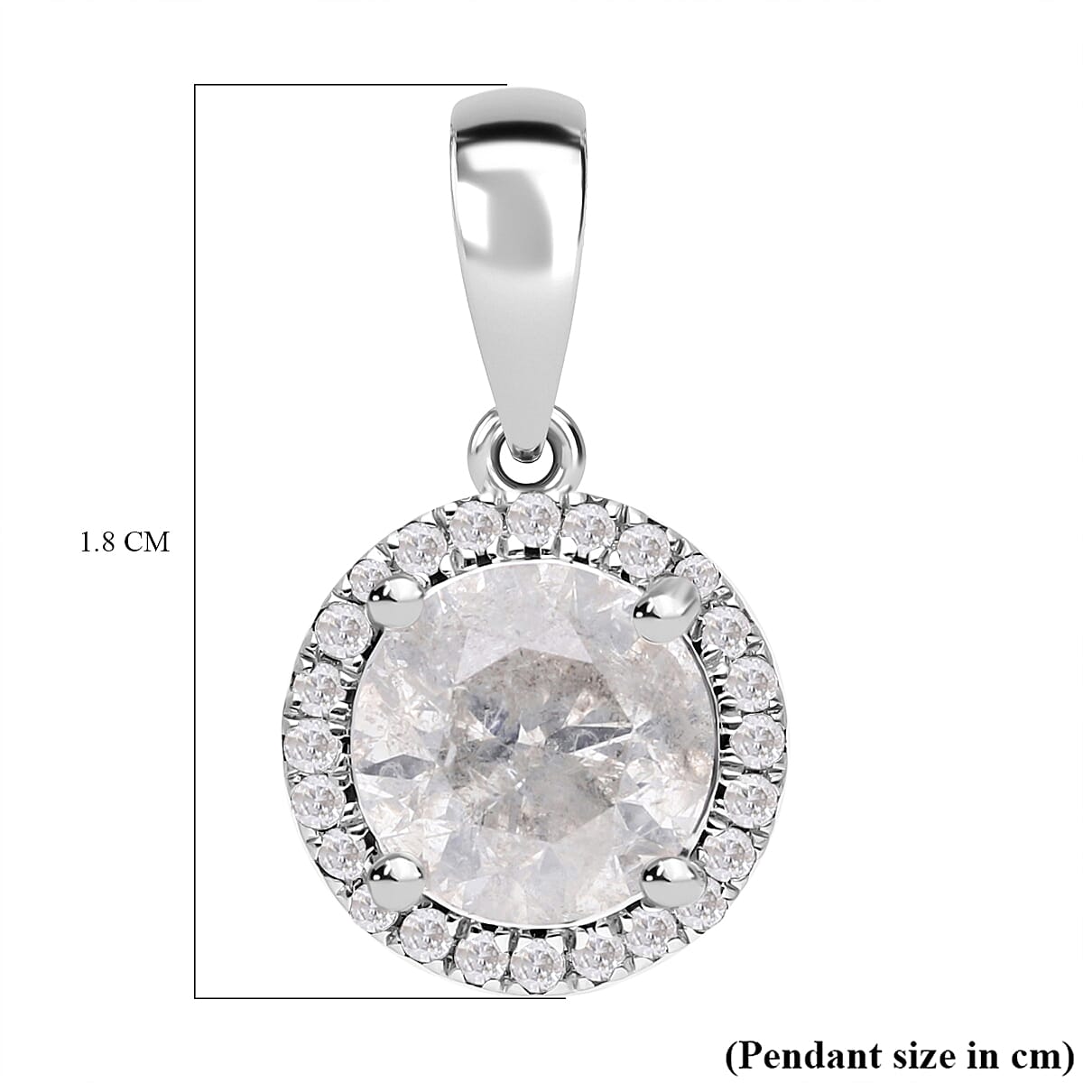 First Time Ever - 14K White Gold Certified and Appraised SGL Diamond (I1-I2-G-H) Pendant  2.00 Ct 7553130 6