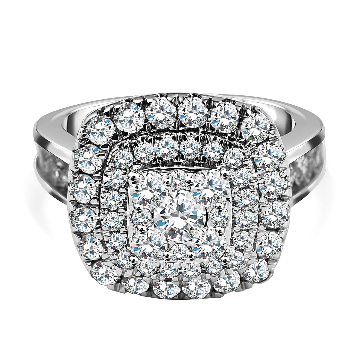 14K W Gold Diamond (GH) Ring 2.00 Ct, Gold Wt. 6 Gms 7759228 0