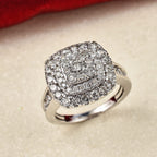 14K W Gold Diamond (GH) Ring 2.00 Ct, Gold Wt. 6 Gms