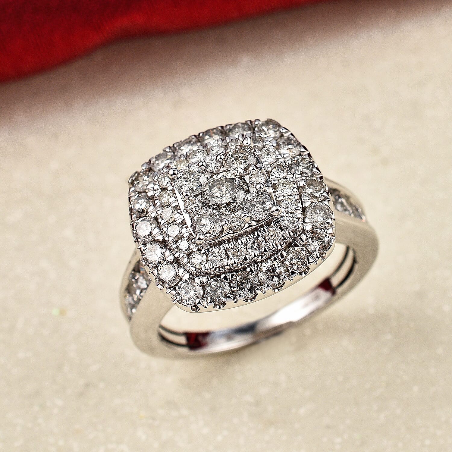 14K W Gold Diamond (GH) Ring 2.00 Ct, Gold Wt. 6 Gms 7759228 1