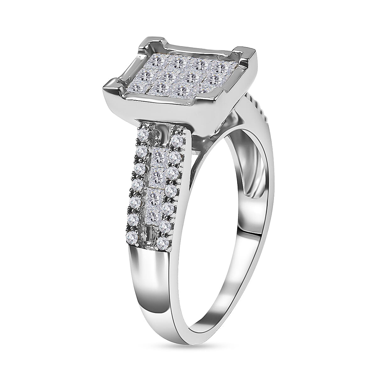 14K White Gold White Diamond (GH-I2) Ring 1 ct. 7363800 3