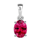 14K W Gold   Rubellite  Solitaire Pendant 1.30 ct,  Gold Wt. 2 Gms  1.300  Ct.