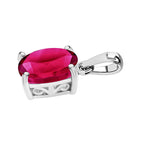 14K W Gold   Rubellite  Solitaire Pendant 1.30 ct,  Gold Wt. 2 Gms  1.300  Ct.