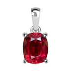 14K W Gold   Rubellite  Solitaire Pendant 2.50 ct,  Gold Wt. 2 Gms  2.500  Ct.