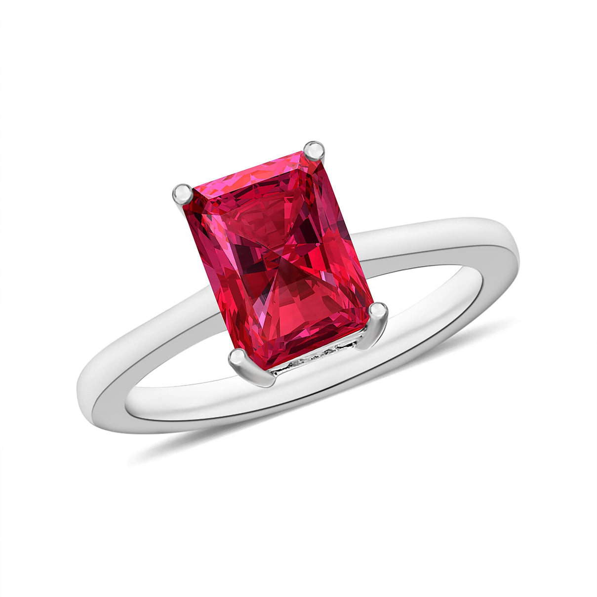 14K White Gold Rubellite Solitaire Ring in Gold Wt. 4 grams, 1.360 Ct 8001499 0