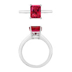 14K W Gold   Rubellite  Solitaire Ring 1.36 ct,  Gold Wt. 4 Gms  1.360  Ct.