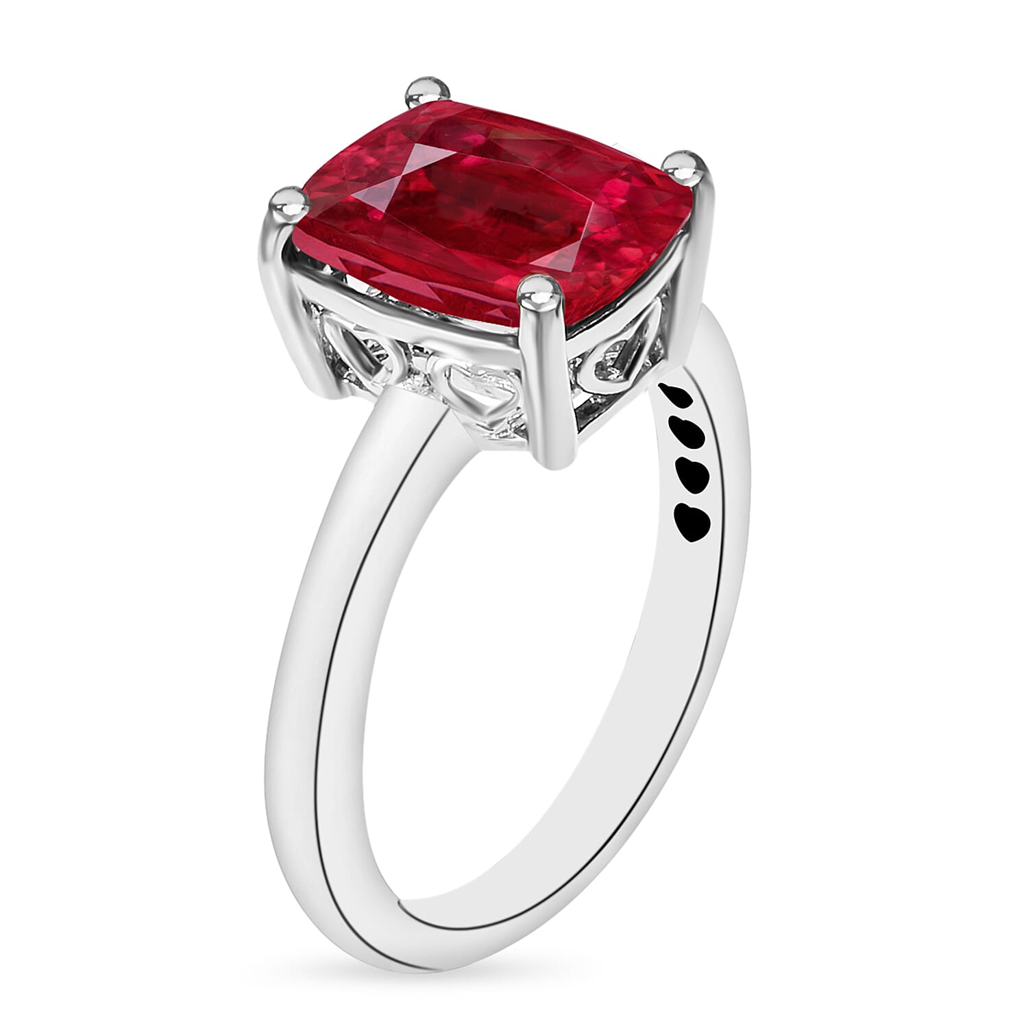 14K White Gold Rubellite Solitaire Ring in Gold Wt. 4 grams, 3.20 Ct 8001329 2