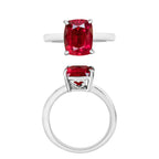 14K W Gold   Rubellite  Solitaire Ring 3.20 ct,  Gold Wt. 4 Gms  3.200  Ct.