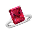 14K W Gold   Rubellite  Solitaire Ring 3.20 ct,  Gold Wt. 4 Gms  3.200  Ct.