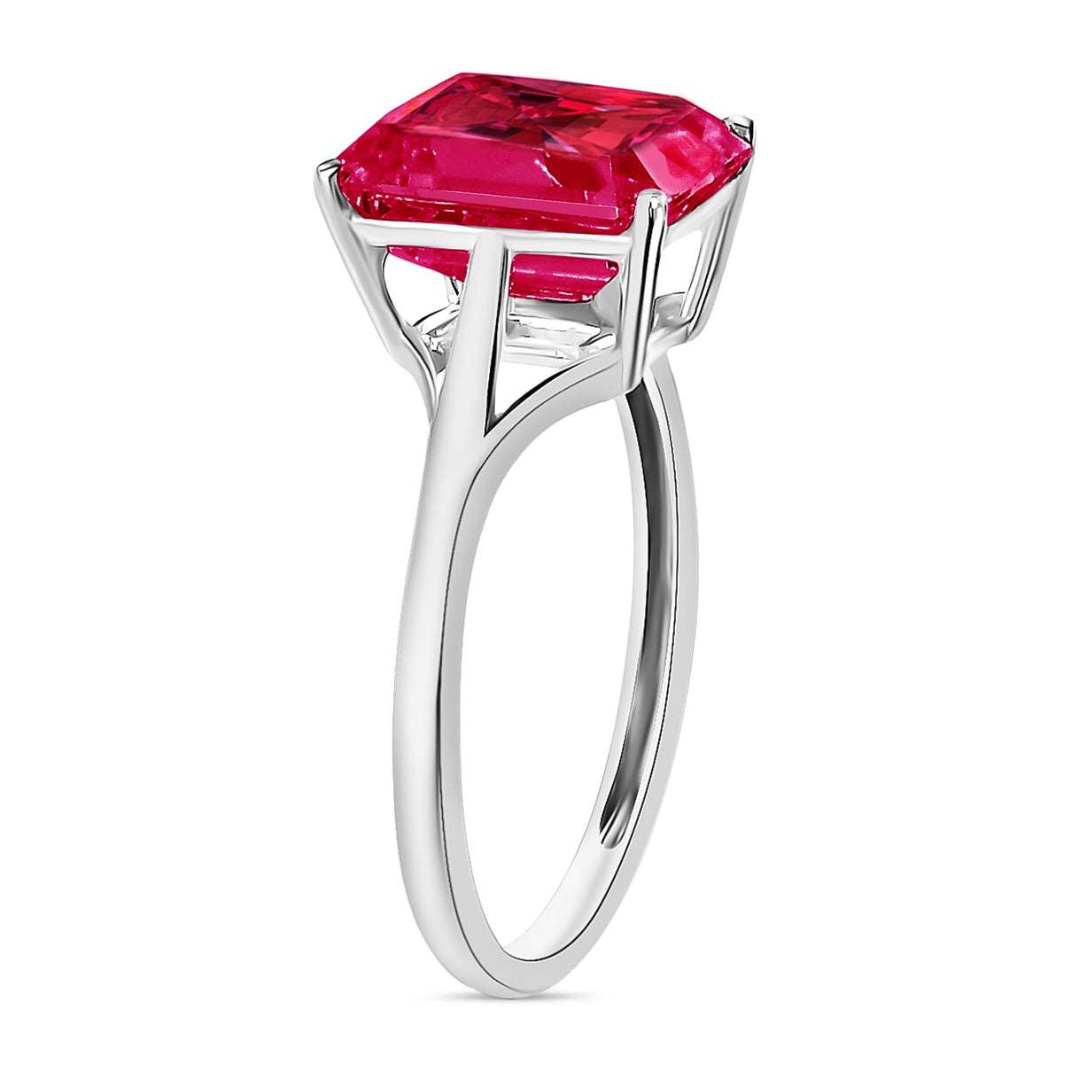 14K White Gold Rubellite Solitaire Ring in Gold Wt. 4 grams, 3.20 Ct 8001669 2