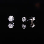 14K White Gold SGL Certified Diamond (I2-G-H) Earrings (with Push Back)
