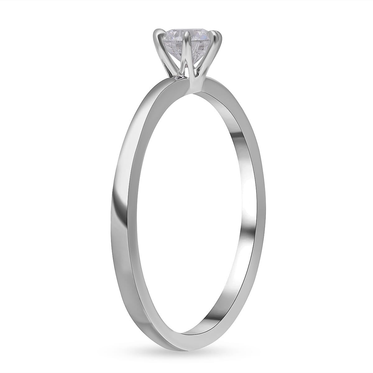 TJC Launch Luxuriant Diamond -14K W Gold IGI Certified Lab Grown Diamond (SI-G-H) Solitaire Ring 0.52 Ct 7620049 4